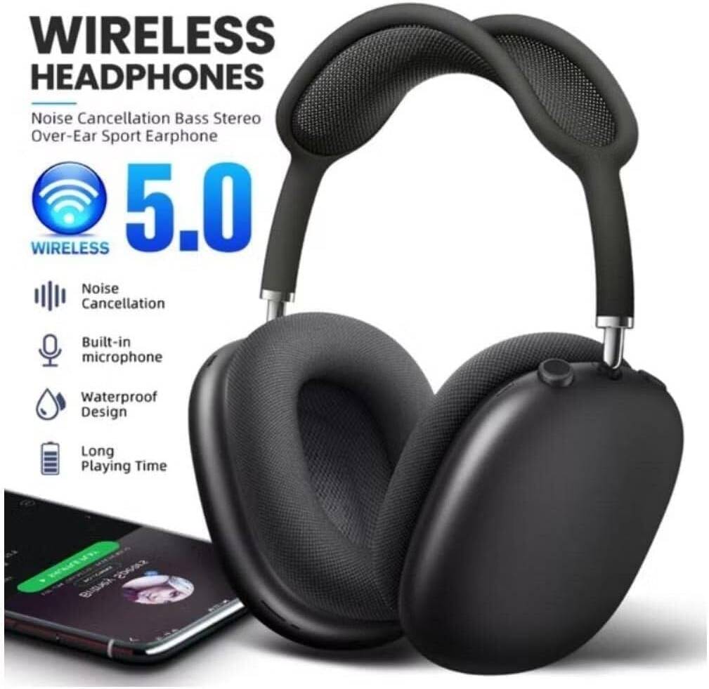 JetNik- P9 First Copy Wireless Headphone – Extra Bass, Extra Fun Connect With IOS & Android | Gaming Headphones ( Black ) Limited Stock – Order Now